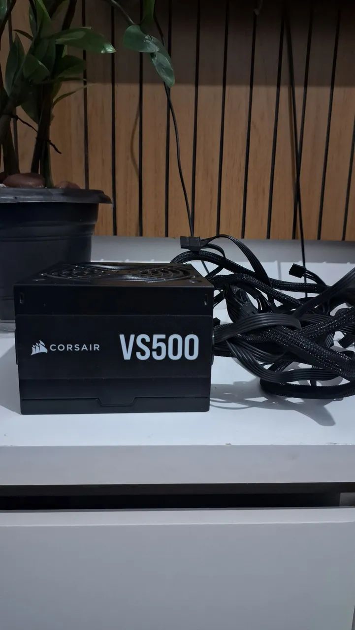 Fonte Corsair VS500 500W 80 Plus - Semi-Nova com Caixa Original - Foto 4