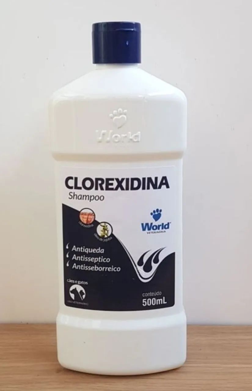 Shampoo Clorexidina Para Cães e Gatos 500 ml Word Veterinária
