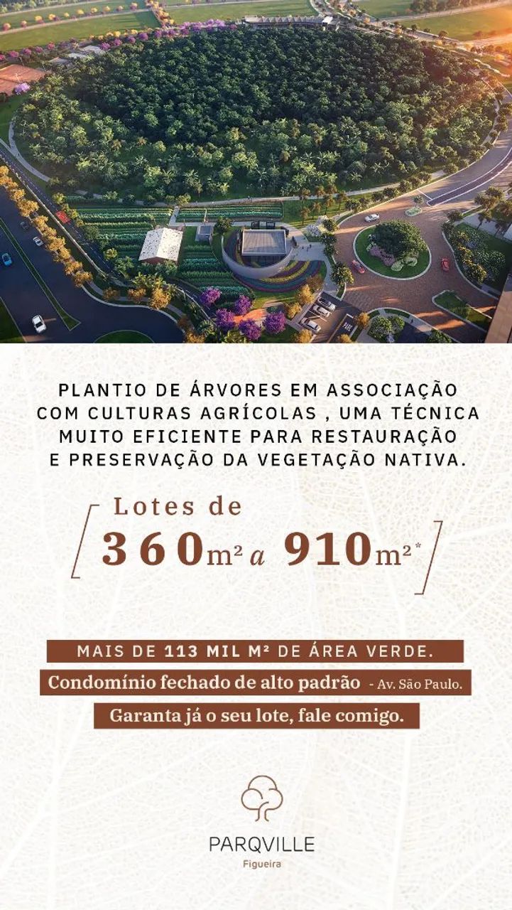 Terreno em Condomínio Fechado no PARQVILLE FIGUEIRA. A 10 minutos do Flamboyant Shopping! - Foto 7