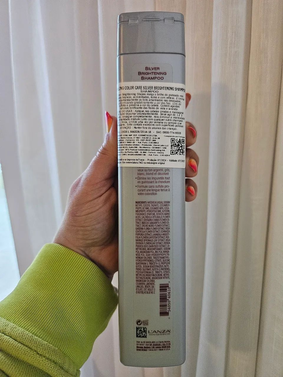 Matizador L'ANZA Silver Brightening Shampoo 300ml - Foto 2