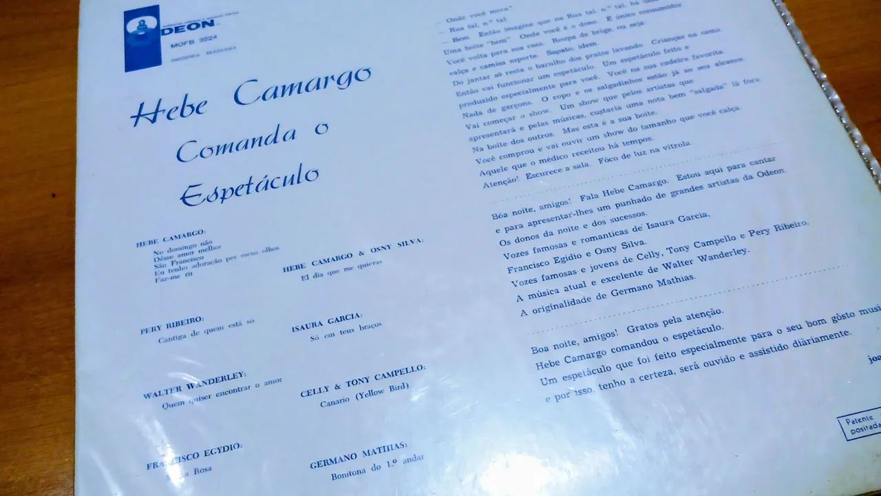 LP Vinil Hebe Camargo Anos 1960 Comanda o Espetáculo - Foto 2