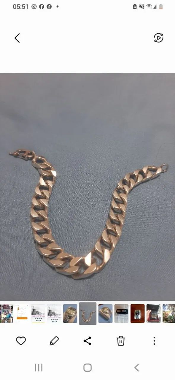 PULSEIRA PRATA " 950K " MACIÇA 40 GRAMAS FIRE BLADE  - Foto 3