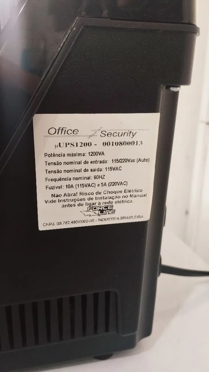 NOBREAK OFFICE SECURITY LINE 1200VA BIVOLT 6 TOMADAS - Foto 2