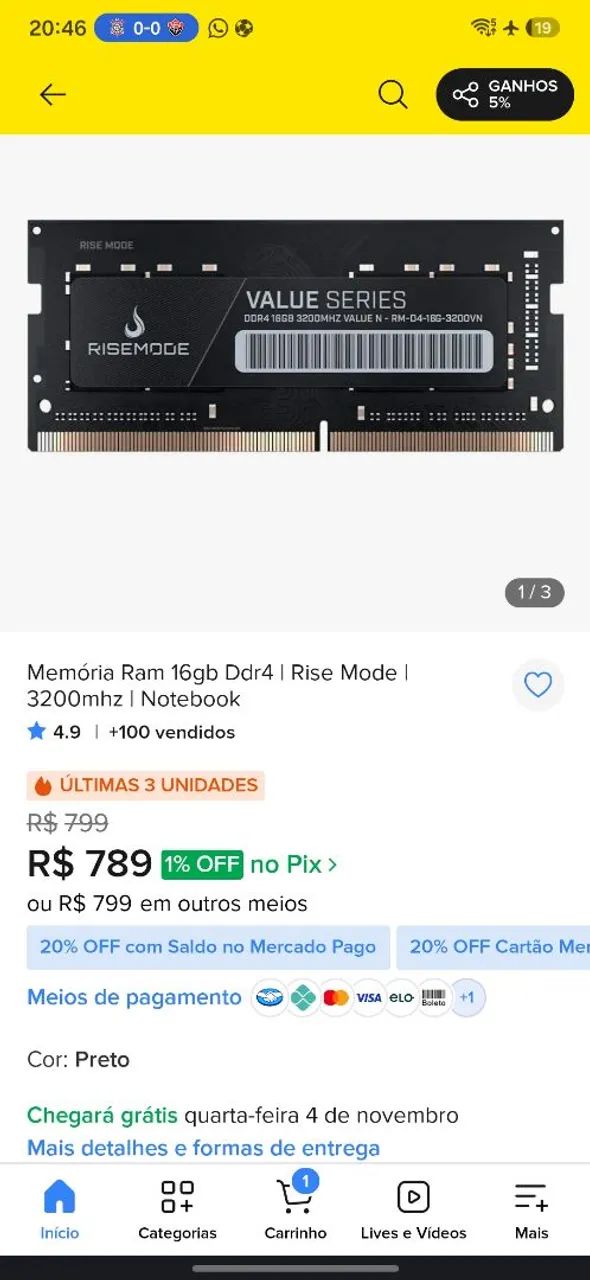 Memória RAM notebook 16gb ddr4 - Foto 2