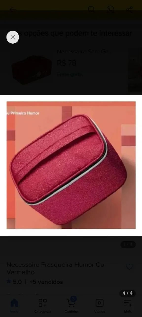 Necessárie Frasqueira Primeiro Humor Avon  - Foto 5