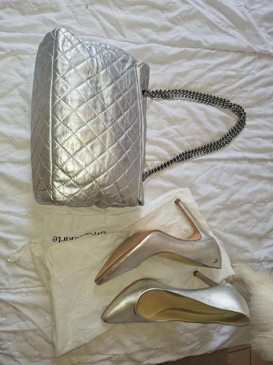 Bolsa capodarte olivia  na cor prata - Foto 2