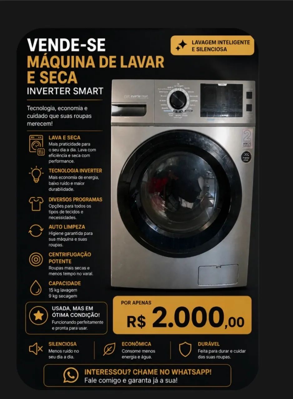 Vende-se máquina lava e seca  - Foto 3