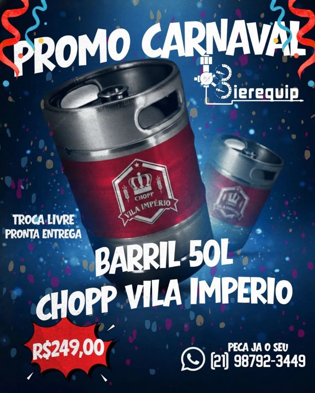 Chopp Vila império 50 lts
