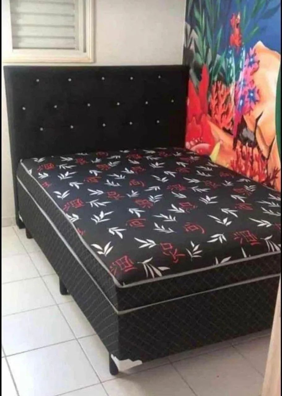 CAMA BOX CASAL COM COLCHÃO  - Foto 2