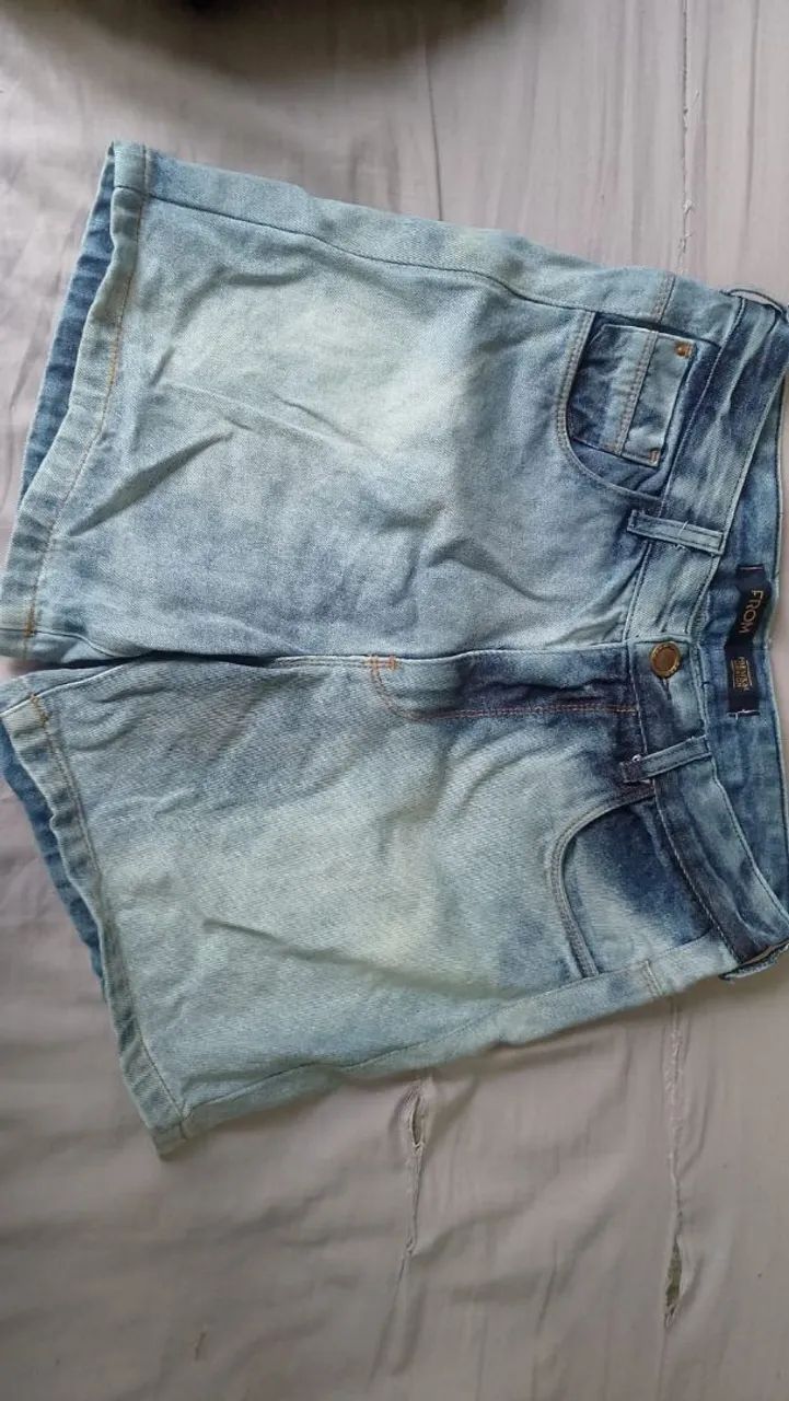 Short jeans feminina FROM