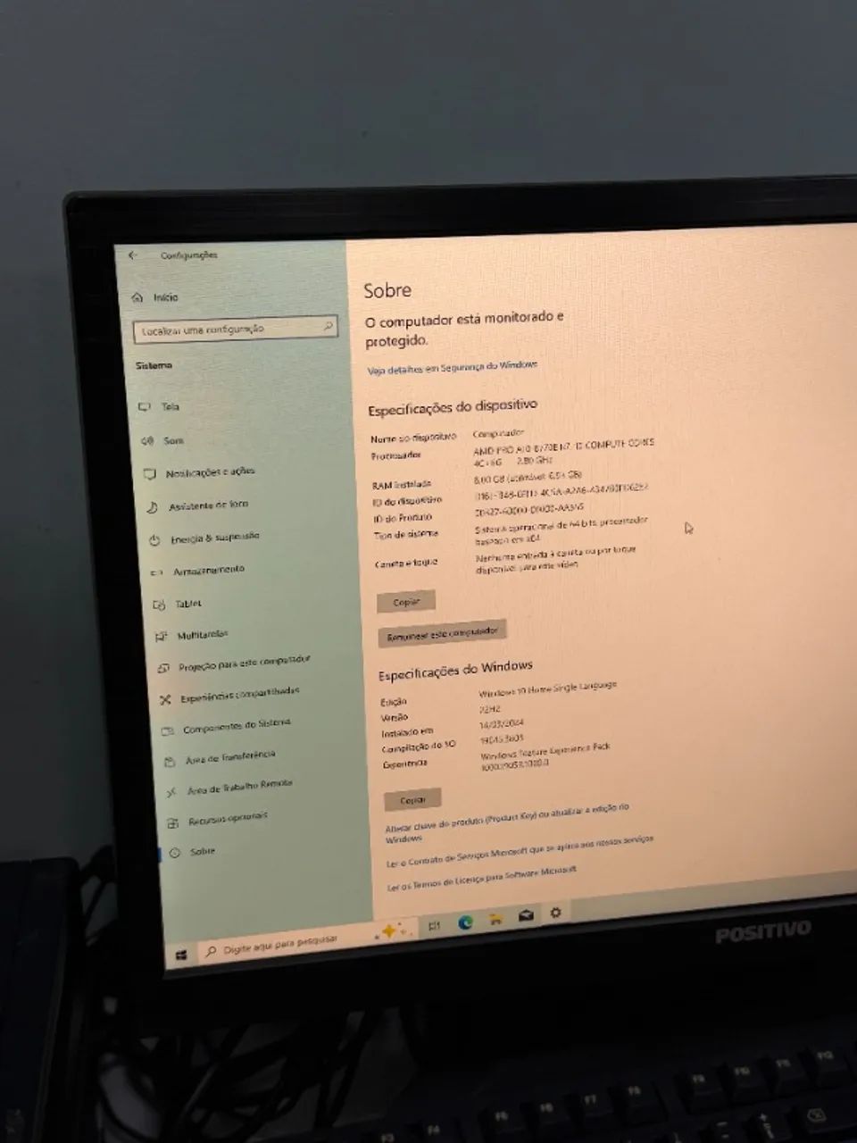 PC Completo HP EliteDesk 8GB RAM SSD 240GB com Monitor 22 Polegadas, Teclado e Mouse - Foto 5