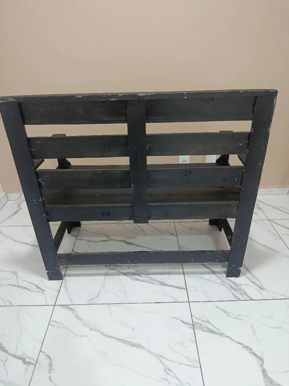 Mesa de vidro sem cadeiras/banco de madeira - Foto 5