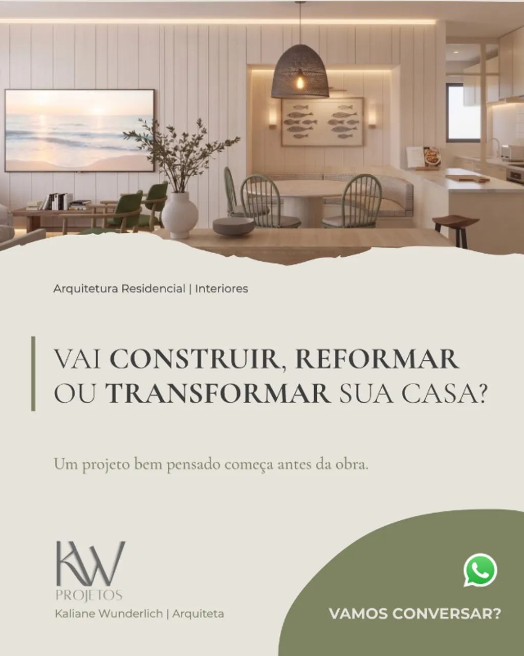 Arquiteta - Projetos Residenciais, Interiores e Detalhamento Técnico