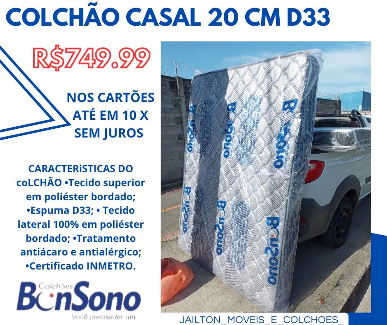 PROMOÇÕES COLCHÃO D33 CASAL E SOLTEIRO  - Foto 4
