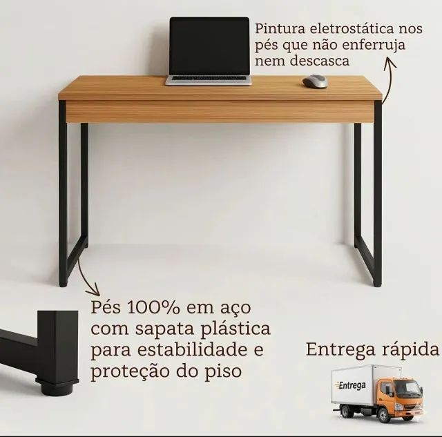 Escrivaninha Home Office 90cm Nova ? R$ 249,98 - Foto 2