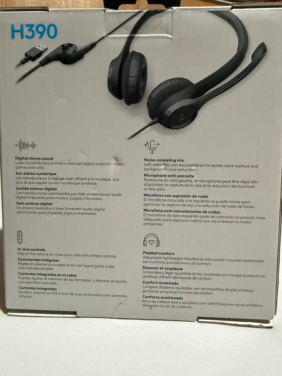 Headset com fio USB Logitech H390 Preto Logitech - Foto 2