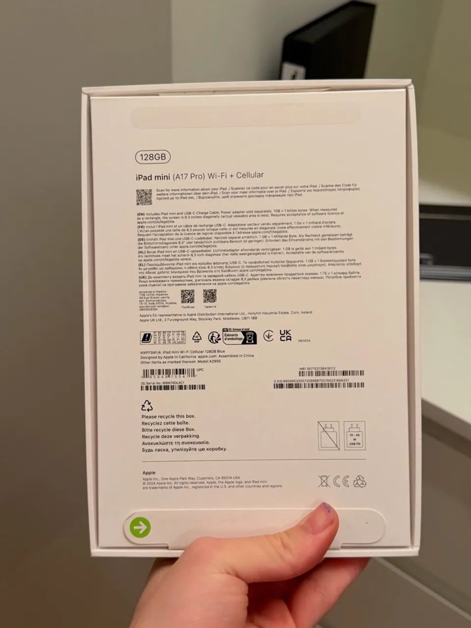 iPad Mini A17 Pro Wi-Fi + Cellular Azul - Completo - Foto 5