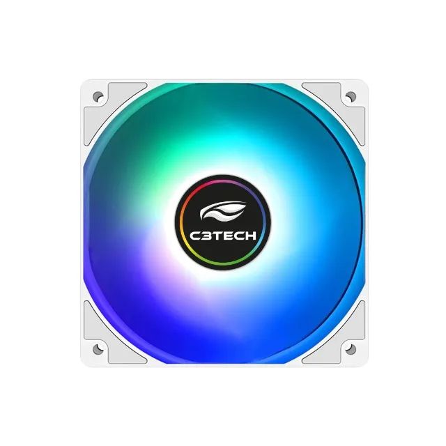 Cooler Fan 120mm C3Tech F9-L260WH White Led Argb *6 Pinos Controladora* - WZetta - Foto 2