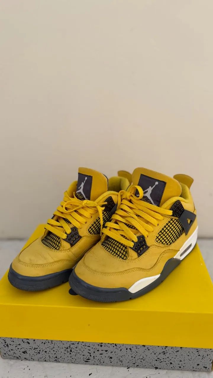 Jordan 4 Lightning 2021 Original | Yellow Thunder | Tam. (39) - Foto 3