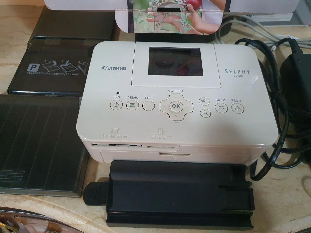 IMPRESSORA PORTÁTIL FOTOGRÁFICA CANON SELPHY CP810 -NOVA - Foto 3