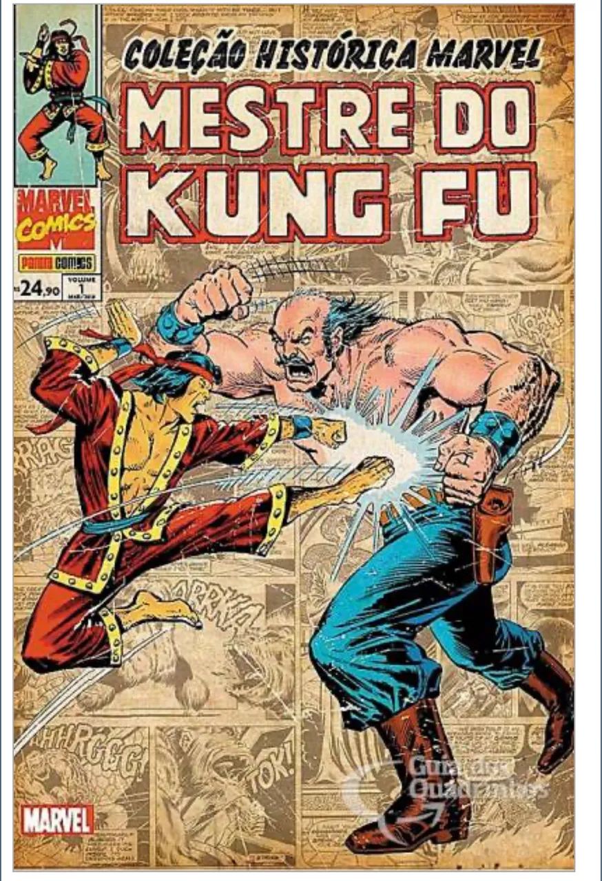 Panini comics Coleção Histórica Marvel: Mestre do Kung Fu 1 a 12 completa 