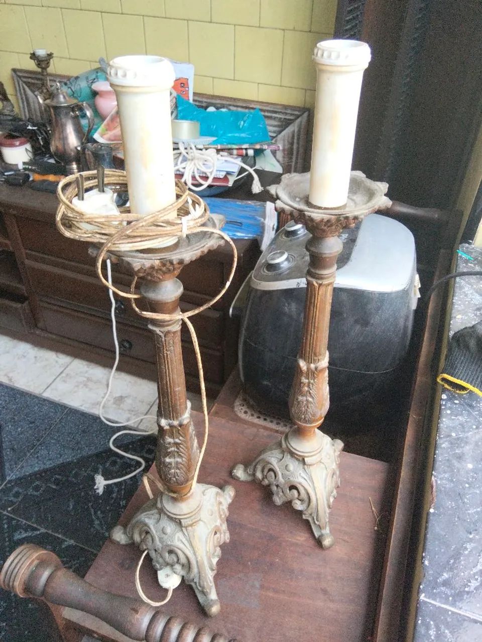 Par de tocheiros antigos - Foto 4