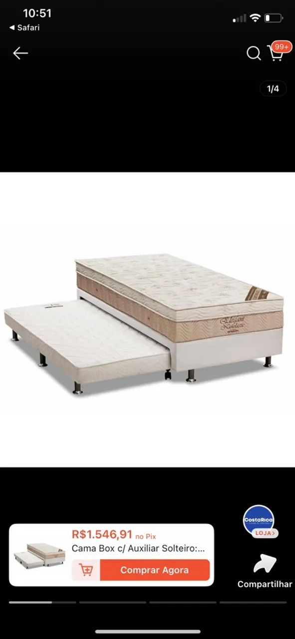cama solteiro box com cama embaixo