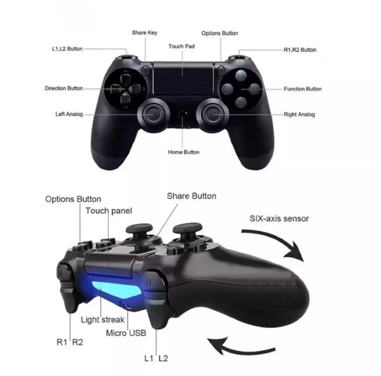 Controle sem fio DualShock 4 Wireless/Bluetooth - Foto 4