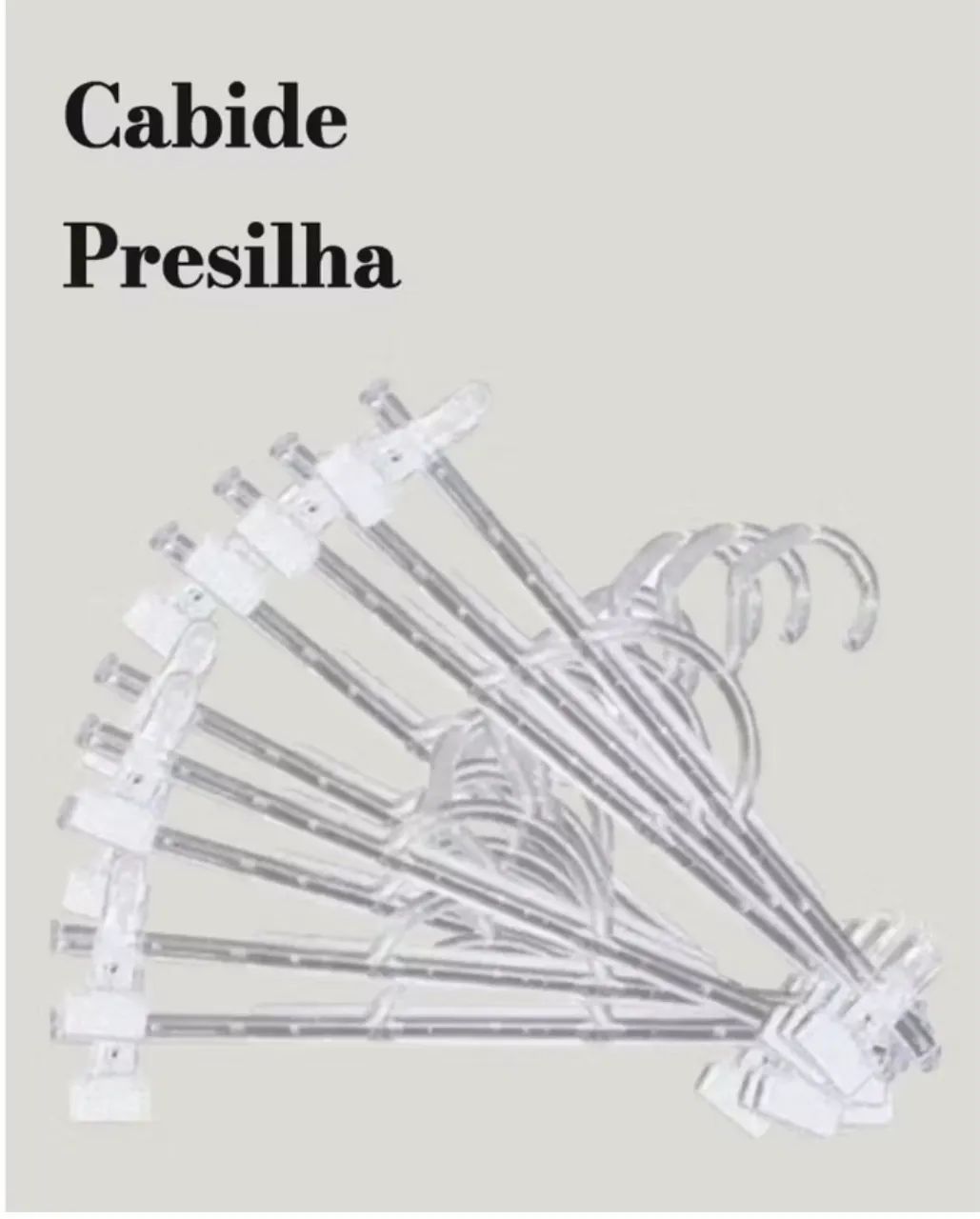 Cabides Acrílico Presilha