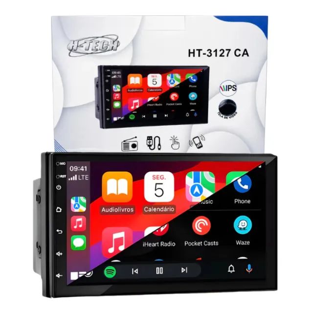 Central Multimídia H-Tech 7 CarPlay Android Auto - Nova Lacrada - Foto 2
