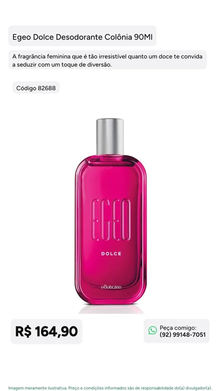 Egeu Dolce colônia 90Ml 