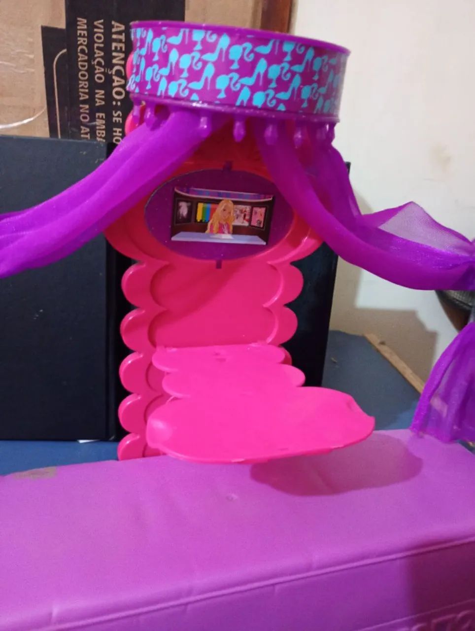 Cama sofá  da Barbie com Dossel Roxo Mattel  - Foto 3
