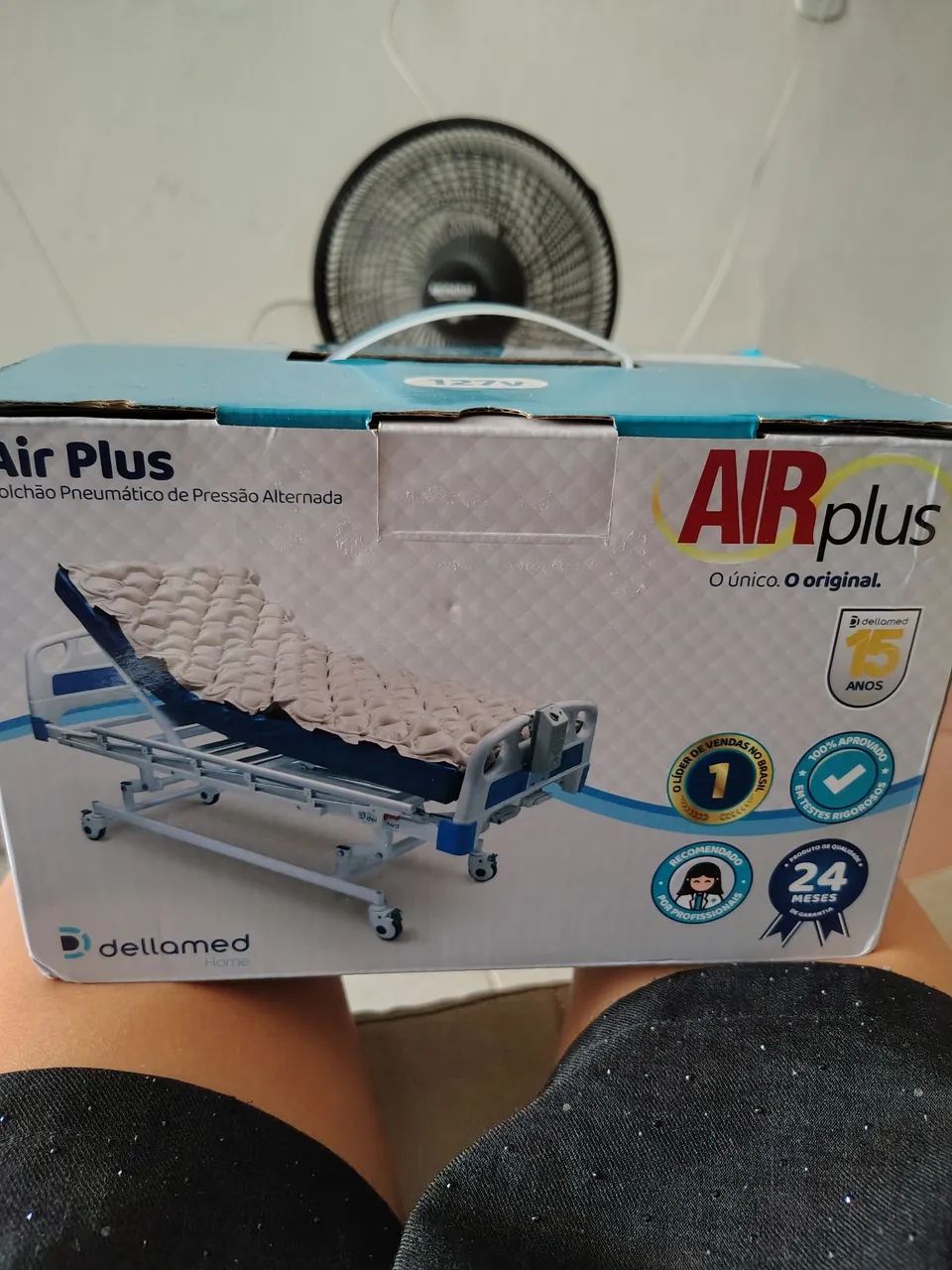 Colchão inflável anti escaras com o motor 