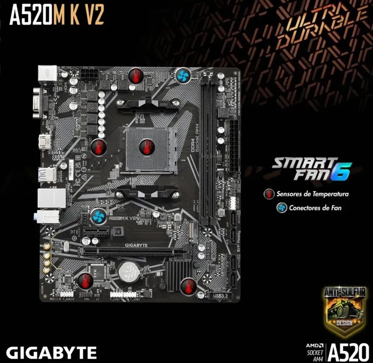 Placa Mãe Gigabyte NUNCA USADA - Foto 5