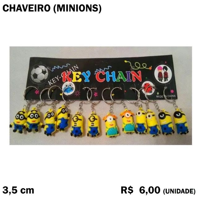 Chaveiro Minions - 2 Unidades