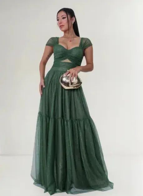 Vestido de Festa Longo Brilhoso - Foto 2