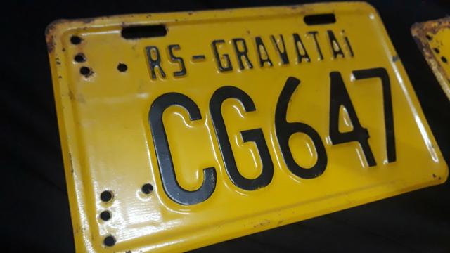 Placa Amarela Antiga Moto Carro Decoracao Garagem - Foto 3