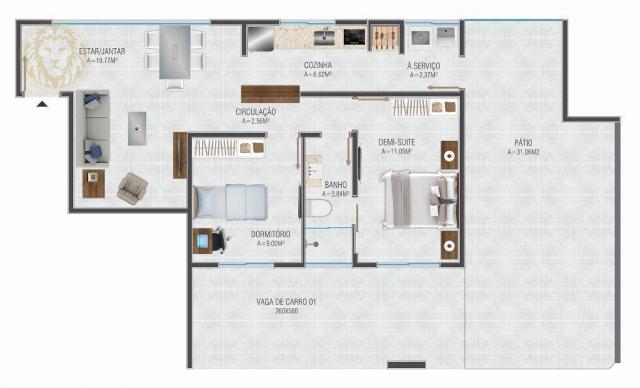 Apartamento com 1 dormitório à venda, 59 m² por R$ 275.000 - Ribeirão da Ilha - Florianópo - Foto 3