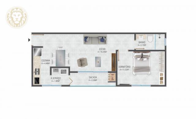 Apartamento com 1 dormitório à venda, 59 m² por R$ 275.000 - Ribeirão da Ilha - Florianópo - Foto 4