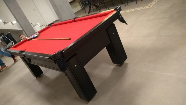Mesa de Bilhar Charme 2,20 x 1,20 Preta Verniz Cód: B1V21O14 - Foto 2