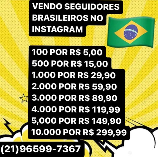 Vendo seguidores brasileiros no Instagram, curtidas, visualizações e mais. Impulsione