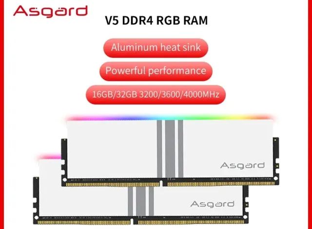 Memória RAM Asgard DDR4:16GB (2X8GB) Valkyrie V5 RGB 3200MHz