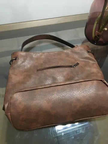 Bolsa marrom sintética  - Foto 4