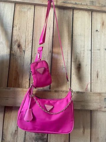 Bolsa Feminina Nylon Transversal com Necessaire Porta Celular