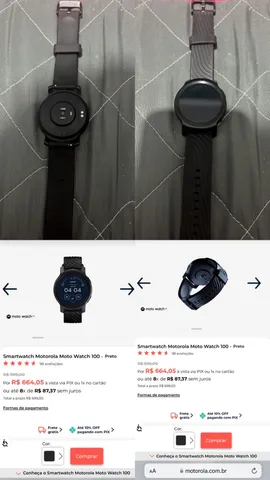 Moto Watch 100, muito longe do incrível Moto 360 