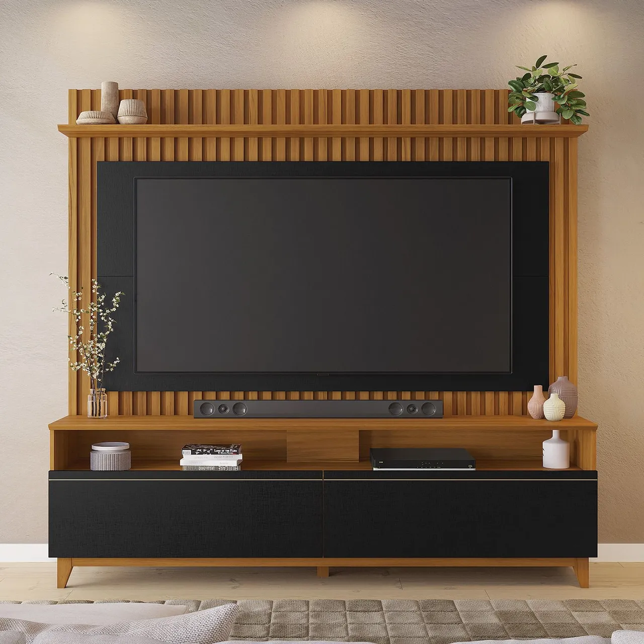 ESTANTE HOME 2 PORTAS PARA TV ATÉ 65"