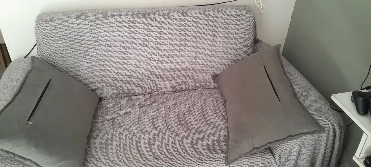 Jogo de Sofá 2&3 lugares cinza claro bom estado - Foto 3