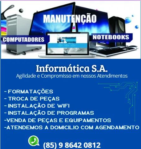 Manutenção em Computadores, Notebooks e Internet