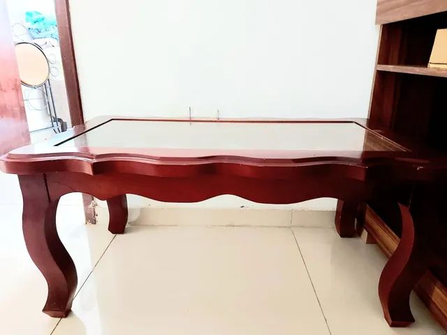 Mesa de centro em mogno e vidro - Foto 3