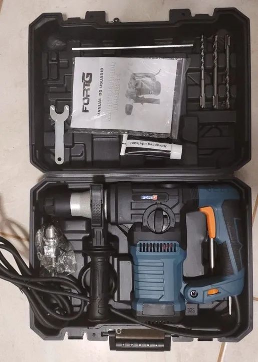 Martelete Perfurador Rompedor 4 em 1 SDS Plus 1500W 5J - Fortg